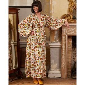 NEW Dawn Porter x Joanie Hemingway Maxi Dress Kitsch Kitchen Plus Women 22